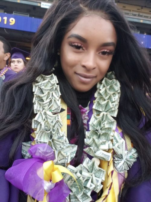 Betty Hunter beams with pride at her May 2019, SF State University Graduation.